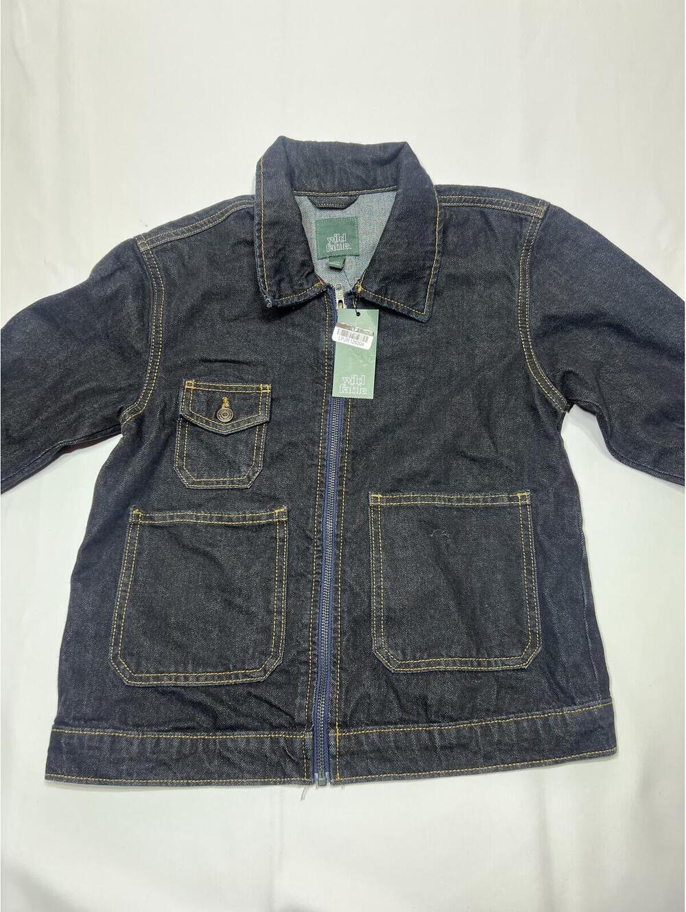 Wild Fable Women's Denim Jacket XS Dark Blue Zip-Up